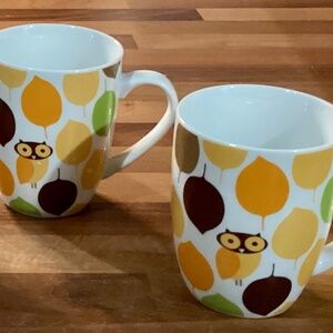 Rachael Ray Little Hoot Coffee Cups Mugs Set of 3